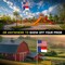 G128 Combo Pack: 25 Ft Telescoping Aluminum Flagpole (Silver) & American and North Carolina Flags 3x5 Ft, Both ToughWeave Series Embroidered Polyester | Pole with Flags Included